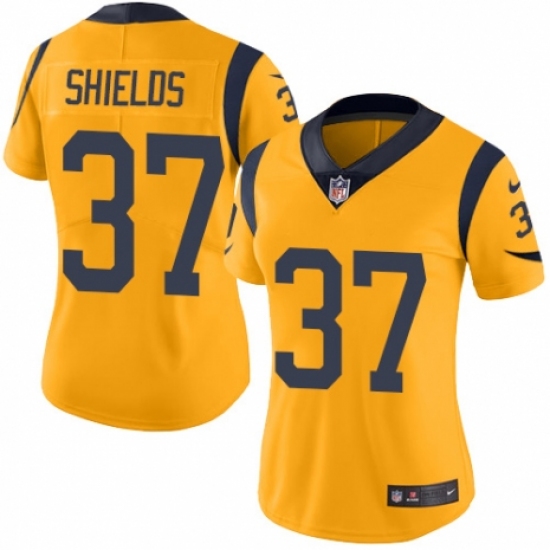 Women's Nike Los Angeles Rams 37 Sam Shields Limited Gold Rush Vapor Untouchable NFL Jersey
