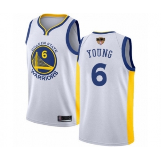 Youth Golden State Warriors 6 Nick Young Swingman White 2019 Basketball Finals Bound Basketball Jersey - Association Edition