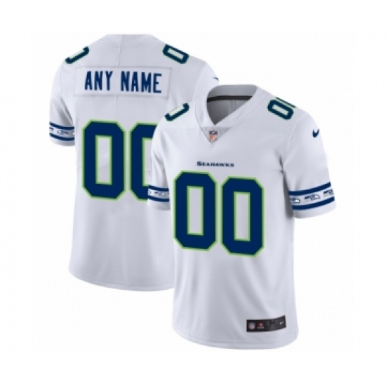 Men's Seattle Seahawks Customized White Team Logo Cool Edition Jersey