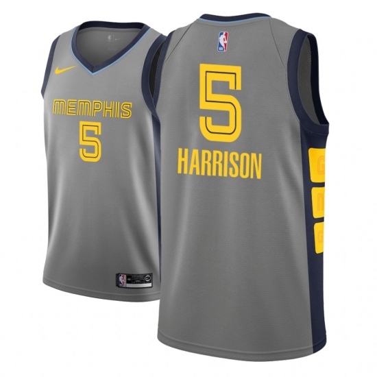 Men NBA 2018-19 Memphis Grizzlies 5 Andrew Harrison City Edition Gray Jersey