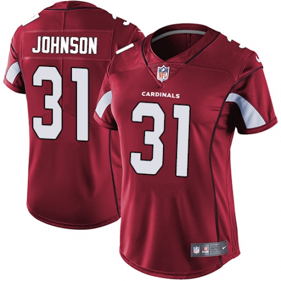 Women's Nike Arizona Cardinals 31 David Johnson Red Team Color Vapor Untouchable Limited Player NFL Jersey