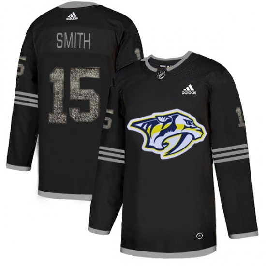 Men's Adidas Nashville Predators 15 Craig Smith Black Authentic Classic Stitched NHL Jersey