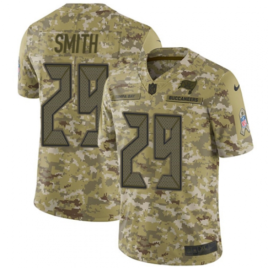 Men's Nike Tampa Bay Buccaneers 29 Ryan Smith Limited Camo 2018 Salute to Service NFL Jersey