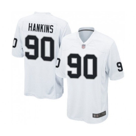 Men's Oakland Raiders 90 Johnathan Hankins Game White Football Jersey