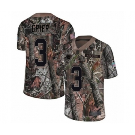 Men's Carolina Panthers 3 Will Grier Camo Rush Realtree Limited Football Jersey