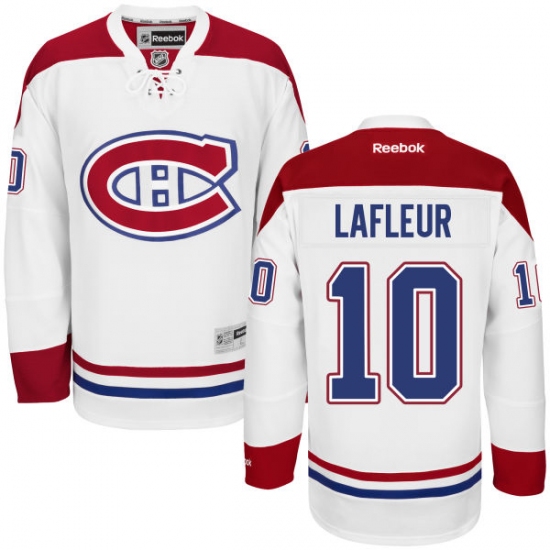 Men's Reebok Montreal Canadiens 10 Guy Lafleur Authentic White Away NHL Jersey