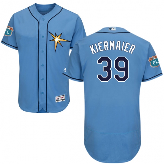 Men's Majestic Tampa Bay Rays 39 Kevin Kiermaier Light Blue Flexbase Authentic Collection MLB Jersey