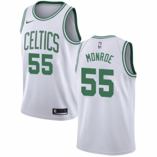 Youth Nike Boston Celtics 55 Greg Monroe Authentic White NBA Jersey - Association Edition