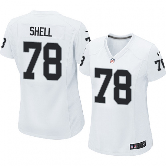 Women's Nike Oakland Raiders 78 Art Shell Game White NFL Jersey