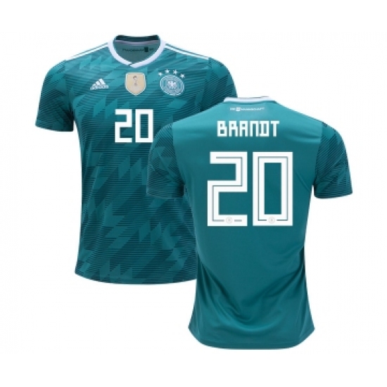 Germany 20 Brandt Away Kid Soccer Country Jersey