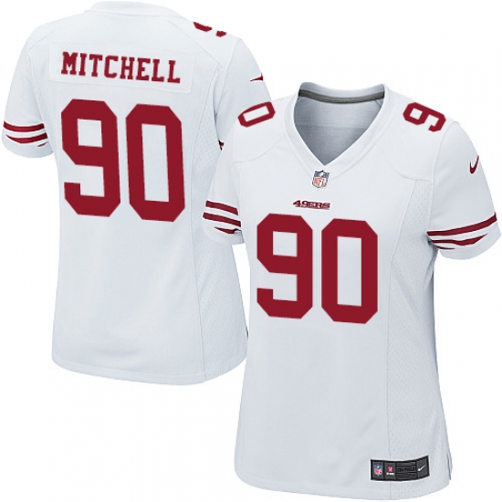 Women's Nike San Francisco 49ers 90 Earl Mitchell Game White NFL Jersey