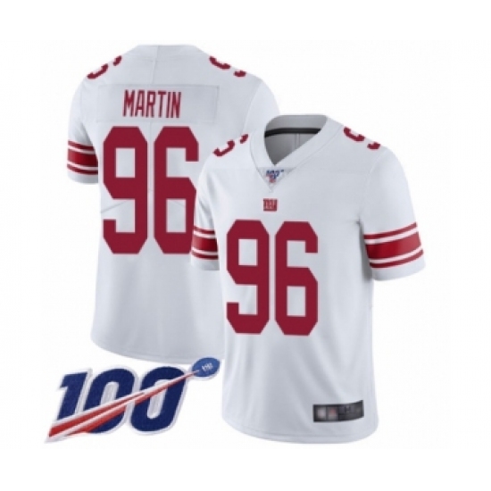 Men's New York Giants 96 Kareem Martin White Vapor Untouchable Limited Player 100th Season Football Jersey
