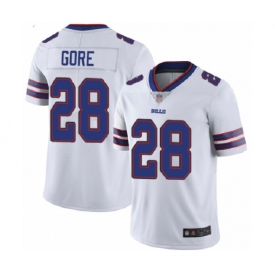 Men's Buffalo Bills 28 Frank Gore White Vapor Untouchable Limited Player Football Jersey