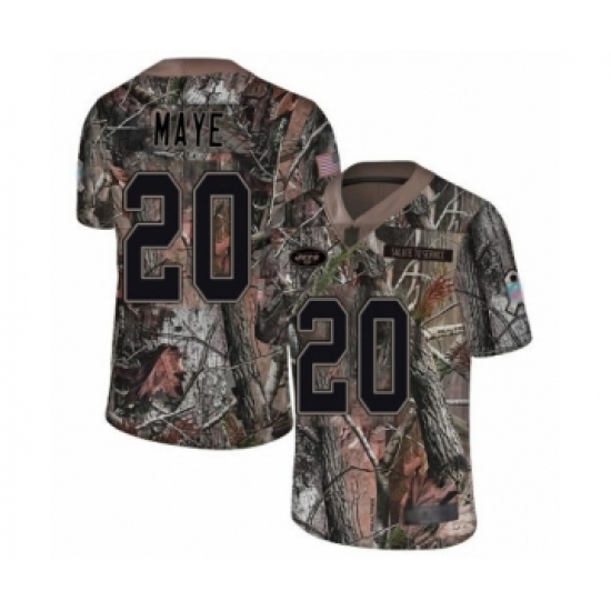 Men's New York Jets 20 Marcus Maye Limited Camo Rush Realtree Football Jersey