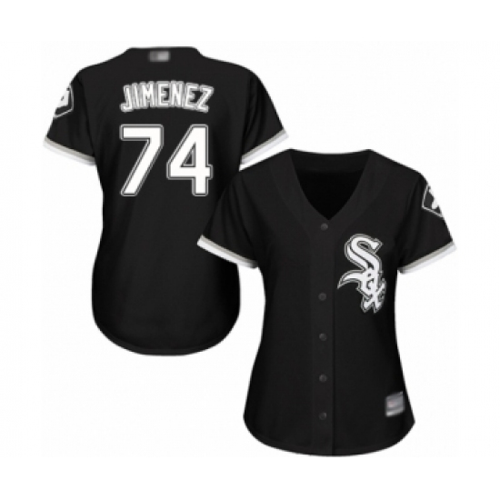 Women's Chicago White Sox 74 Eloy Jimenez Authentic Black Alternate Home Cool Base Baseball Jersey