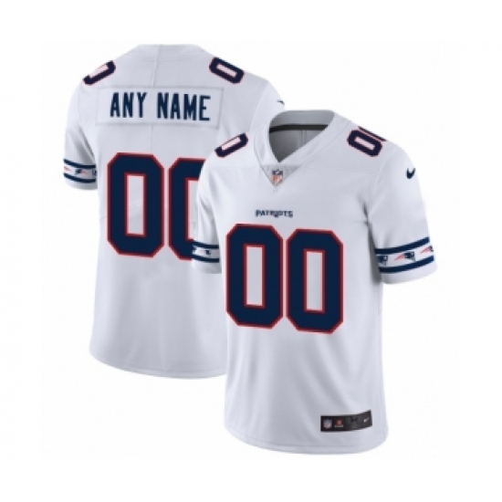 Men's New England Patriots Customized White Team Logo Cool Edition Jersey