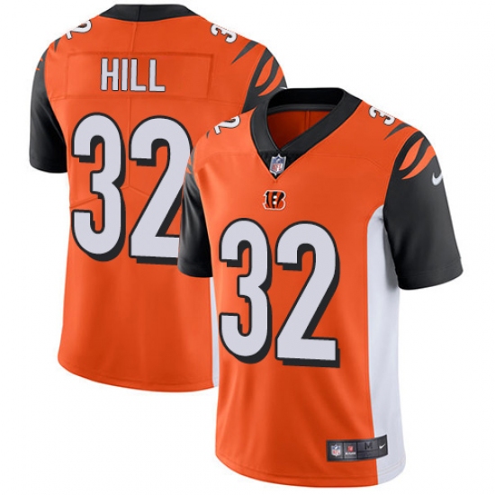 Men's Nike Cincinnati Bengals 32 Jeremy Hill Vapor Untouchable Limited Orange Alternate NFL Jersey