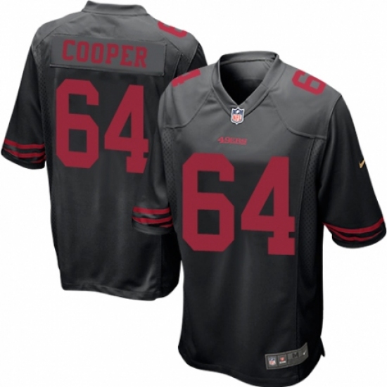 Men's Nike San Francisco 49ers 64 Jonathan Cooper Game Black NFL Jersey