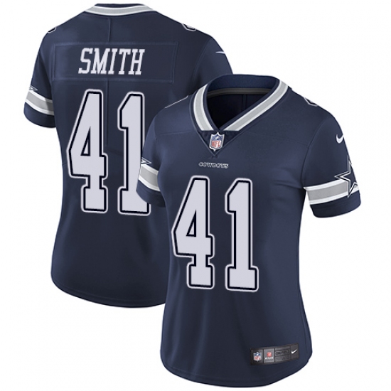 Women's Nike Dallas Cowboys 41 Keith Smith Navy Blue Team Color Vapor Untouchable Limited Player NFL Jersey