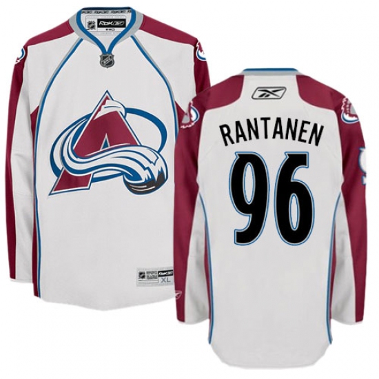 Men's Reebok Colorado Avalanche 96 Mikko Rantanen Authentic White Away NHL Jersey