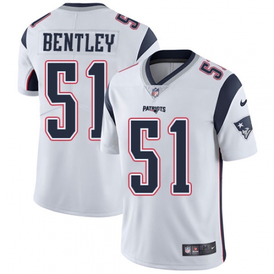 Men's Nike New England Patriots 51 Ja'Whaun Bentley White Vapor Untouchable Limited Player NFL Jersey