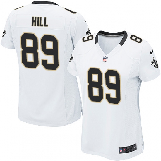 Women's Nike New Orleans Saints 89 Josh Hill Game White NFL Jersey