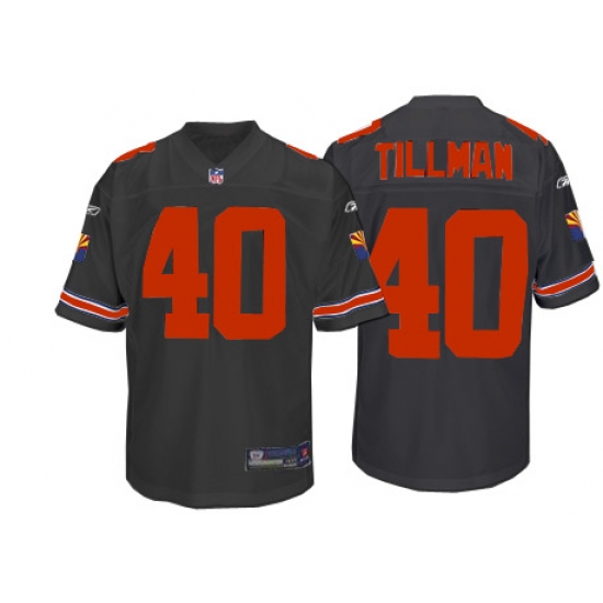 Reebok Arizona Cardinals 40 Pat Tillman Black Authentic Throwback NFL Jersey