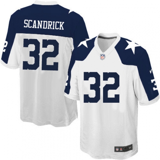 Men's Nike Dallas Cowboys 32 Orlando Scandrick Game White Throwback Alternate NFL Jersey