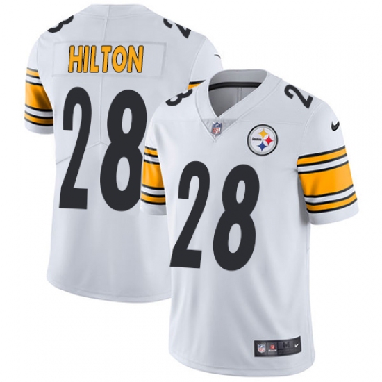 Men's Nike Pittsburgh Steelers 28 Mike Hilton White Vapor Untouchable Limited Player NFL Jersey