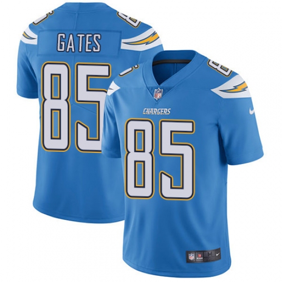 Youth Nike Los Angeles Chargers 85 Antonio Gates Electric Blue Alternate Vapor Untouchable Limited Player NFL Jersey