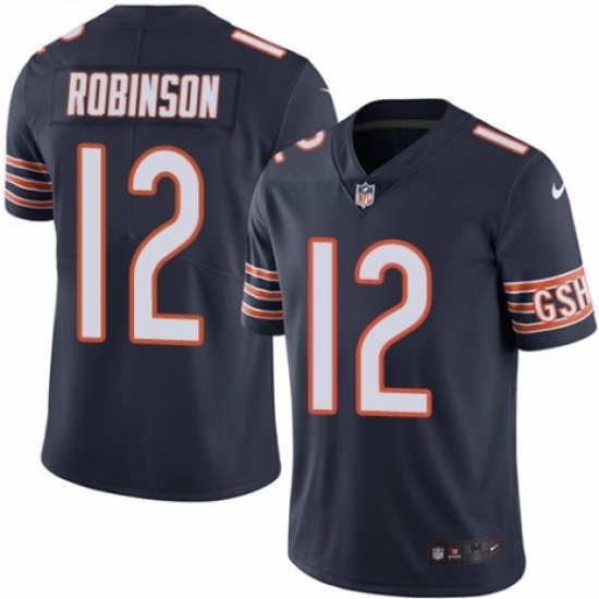 Youth Nike Chicago Bears 12 Allen Robinson Navy Blue Team Color Vapor Untouchable Limited Player NFL Jersey