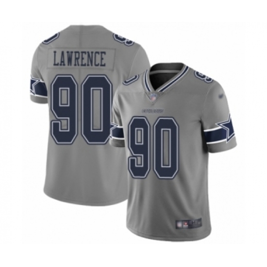 Youth Dallas Cowboys 90 DeMarcus Lawrence Limited Gray Inverted Legend Football Jersey