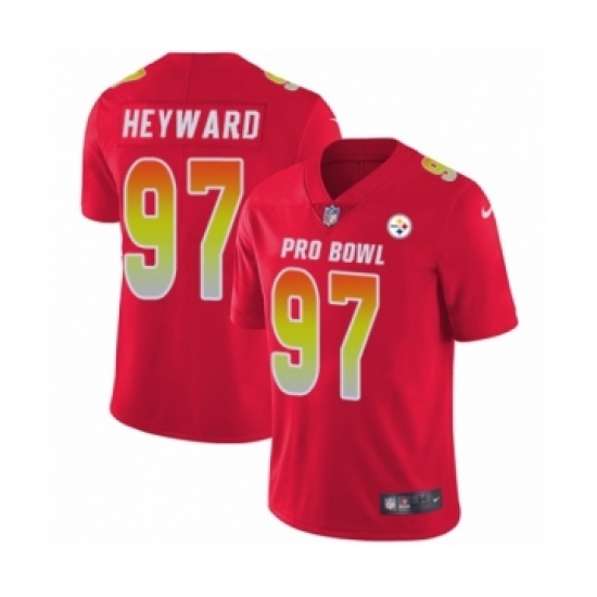 Men's Nike Pittsburgh Steelers 97 Cameron Heyward Limited Red AFC 2019 Pro Bowl NFL Jersey