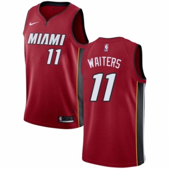 Men's Nike Miami Heat 11 Dion Waiters Swingman Red NBA Jersey Statement Edition