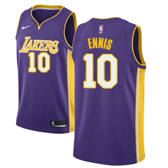 Youth Nike Los Angeles Lakers 10 Tyler Ennis Swingman Purple NBA Jersey - Statement Edition