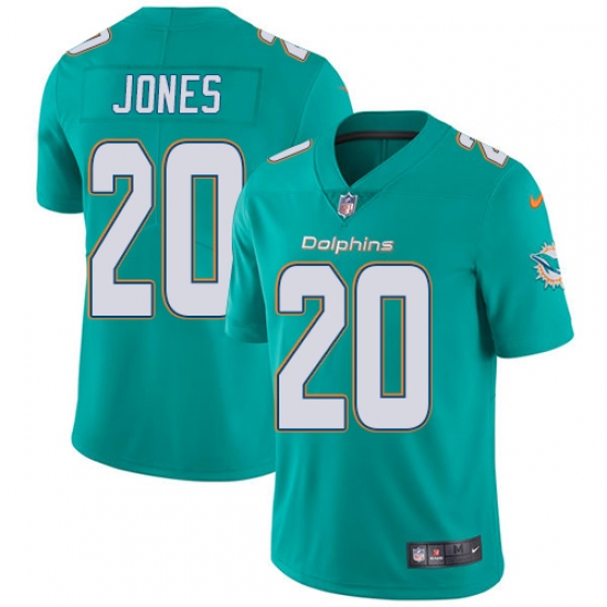 Men's Nike Miami Dolphins 20 Reshad Jones Aqua Green Team Color Vapor Untouchable Limited Player NFL Jersey