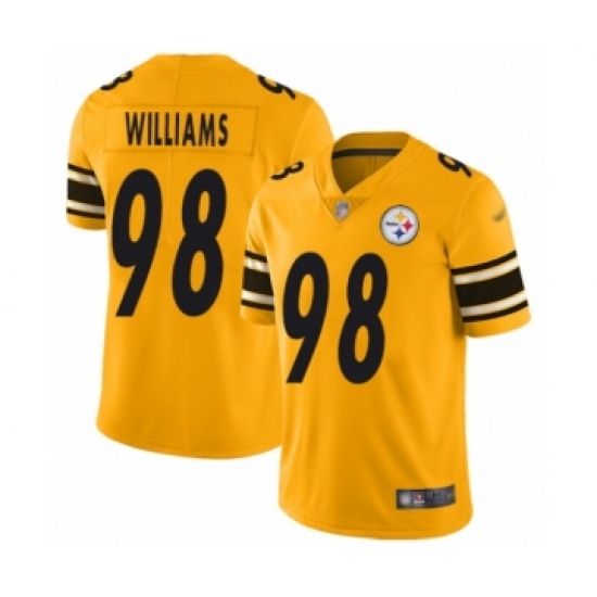 Men's Pittsburgh Steelers 98 Vince Williams Limited Gold Inverted Legend Football Jersey