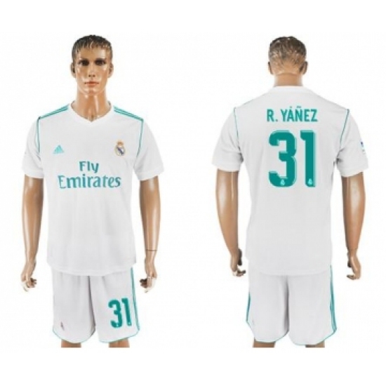 Real Madrid 31 R.Yanez White Home Soccer Club Jersey