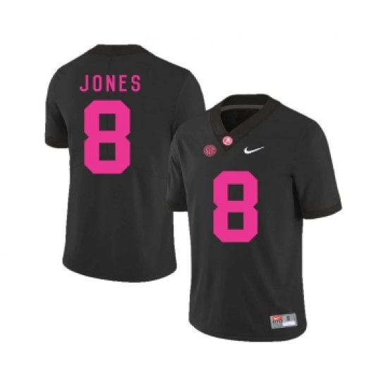 Alabama Crimson Tide 8 Julio Jones Black 2018 Breast Cancer Awareness College Football Jersey