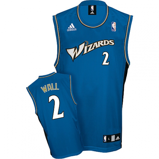 Men's Adidas Washington Wizards 2 John Wall Swingman Blue NBA Jersey