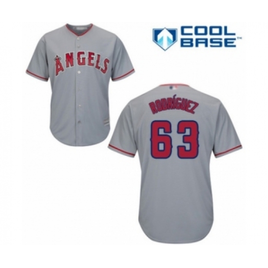 Youth Los Angeles Angels of Anaheim 63 Jose Rodriguez Authentic Grey Road Cool Base Baseball Player Jersey