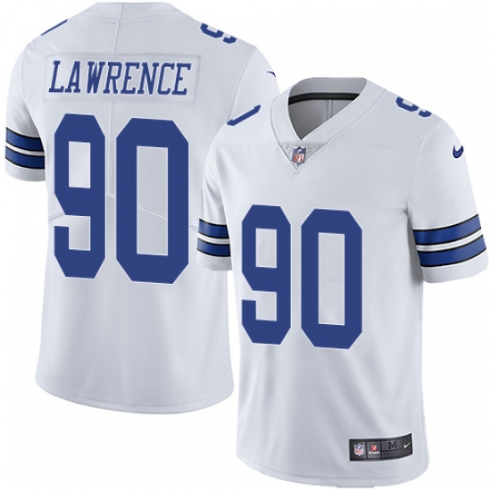 Men's Nike Dallas Cowboys 90 Demarcus Lawrence White Vapor Untouchable Limited Player NFL Jersey