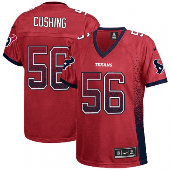 Women's Nike Houston Texans 56 Brian Cushing Elite Red Drift Fashion NFL Jersey