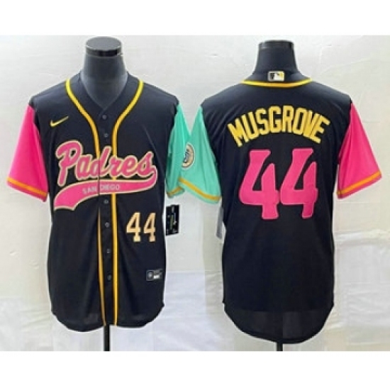 Men's San Diego Padres 44 Joe Musgrove Number Black NEW 2023 City Connect Cool Base Stitched Jersey