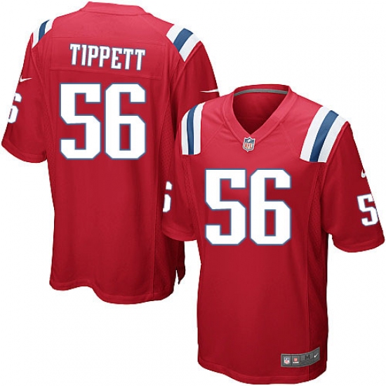 Men's Nike New England Patriots 56 Andre Tippett Game Red Alternate NFL Jersey