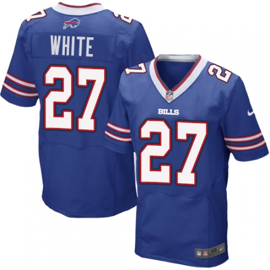 Men's Nike Buffalo Bills 27 Tre'Davious White Elite Royal Blue Team Color NFL Jersey