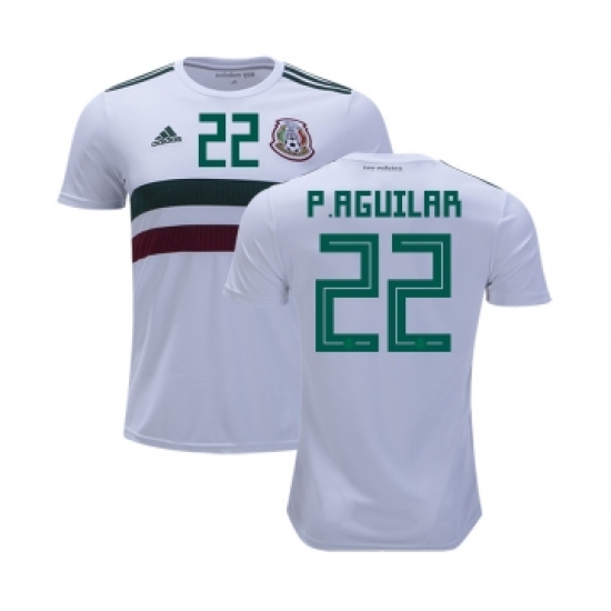 Mexico 22 P.Aguilar Away Kid Soccer Country Jersey