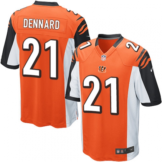 Men's Nike Cincinnati Bengals 21 Darqueze Dennard Game Orange Alternate NFL Jersey
