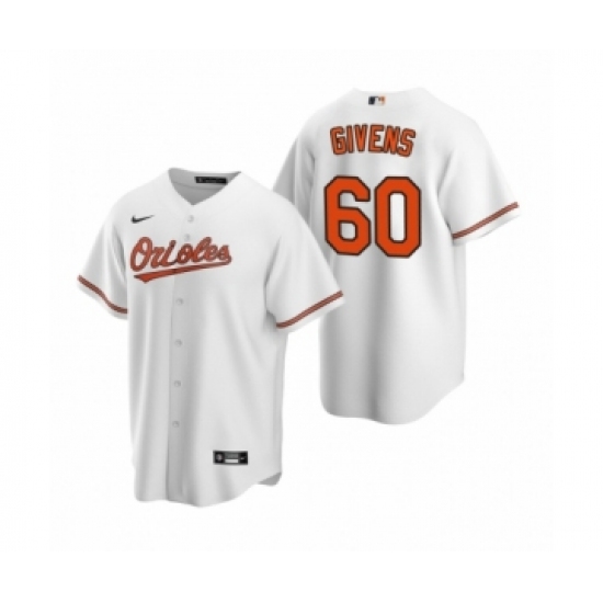 Men's Baltimore Orioles 60 Mychal Givens Nike White 2020 Replica Home Jersey