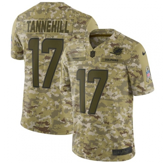 Men's Nike Miami Dolphins 17 Ryan Tannehill Limited Camo 2018 Salute to Service NFL Jersey